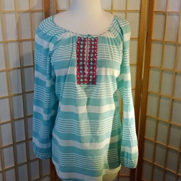 Talbots XL Aztec Beaded Blouse - Picture 10 of 16
